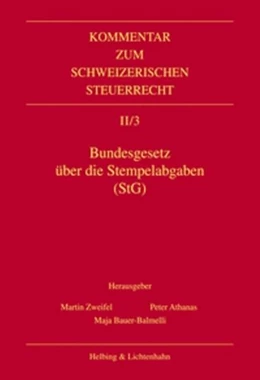 Abbildung von Zweifel / Athanas | Bundesgesetz über die Stempelabgaben (StG) | 1. Auflage | 2006 | beck-shop.de