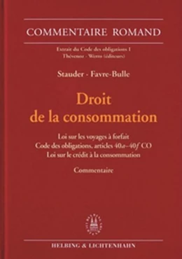 Abbildung von Stauder / Favre-Bulle | Droit de la consommation | 1. Auflage | 2004 | beck-shop.de