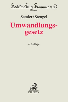 Abbildung von Semler / Stengel | Umwandlungsgesetz: UmwG | 4. Auflage | 2017 | beck-shop.de