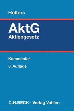 Abbildung von Hölters | Aktiengesetz: AktG | 3. Auflage | 2017 | beck-shop.de