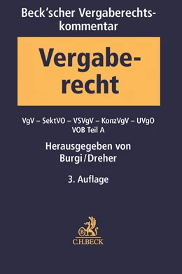 Abbildung von Beck'scher Vergaberechtskommentar - Zweibändige Ausgabe, Band 2: VgV, SektVO, VSVgV, KonzVgV, VOB Teil A | 3. Auflage | 2019 | beck-shop.de