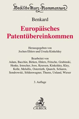 Abbildung von Benkard | Europäisches Patentübereinkommen: EPÜ | 3. Auflage | 2019 | Band 4a | beck-shop.de