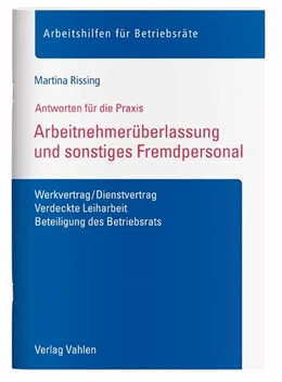 Abbildung von Rissing | Arbeitnehmerüberlassung und sonstiges Fremdpersonal | 1. Auflage | 2016 | beck-shop.de
