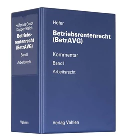 Abbildung von Betriebsrentenrecht (BetrAVG) Bd. 1 Arbeitsrecht Ordner Bd. I • 1 Ersatzordner (leer) | 1. Auflage | 2017 | beck-shop.de