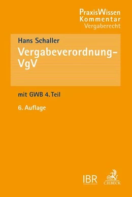 Abbildung von Schaller | GWB - VgV | 6. Auflage | 2023 | beck-shop.de