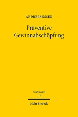 Abbildung von Janssen | Präventive Gewinnabschöpfung | 1. Auflage | 2016 | 211 | beck-shop.de