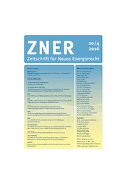 Abbildung von ZNER - Zeitschrift für Neues Energierecht | 22. Auflage | 2018 | beck-shop.de