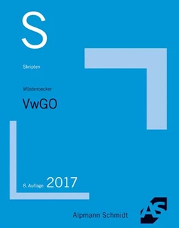 Abbildung von Wüstenbecker | Skript VwGO | 8. Auflage | 2017 | beck-shop.de