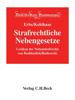 Abbildung von Buddendiek / Rutkowski | Lexikon des Nebenstrafrechts | 44. Auflage | 2018 | Band 17 a | beck-shop.de