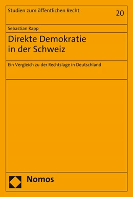 Abbildung von Rapp | Direkte Demokratie in der Schweiz | 1. Auflage | 2017 | 20 | beck-shop.de