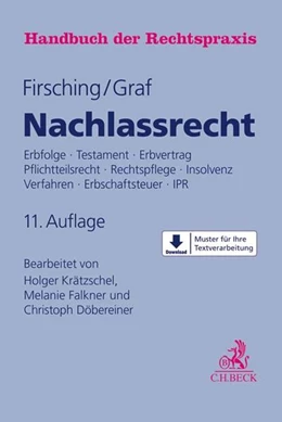 Abbildung von Firsching / Graf | Nachlassrecht | 11. Auflage | 2019 | Band 6 | beck-shop.de