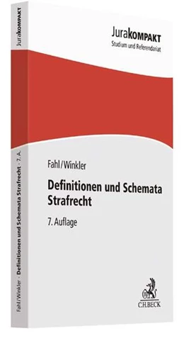 Abbildung von Fahl / Winkler | Definitionen und Schemata Strafrecht | 7. Auflage | 2017 | beck-shop.de