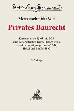Abbildung von Messerschmidt / Voit | Privates Baurecht | 3. Auflage | 2018 | Band 60 | beck-shop.de
