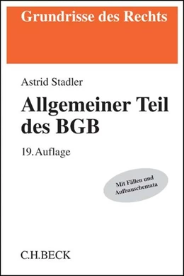 Abbildung von Stadler | Allgemeiner Teil des BGB | 19. Auflage | 2017 | beck-shop.de