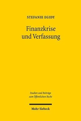 Abbildung von Egidy | Finanzkrise und Verfassung | 1. Auflage | 2019 | 40 | beck-shop.de