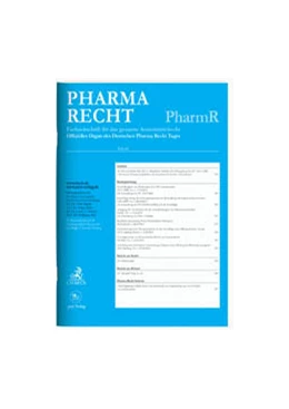 Abbildung von PharmR • Pharma Recht | 40. Auflage | 2018 | beck-shop.de
