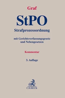 Abbildung von Graf | Strafprozessordnung: StPO | 3. Auflage | 2018 | beck-shop.de