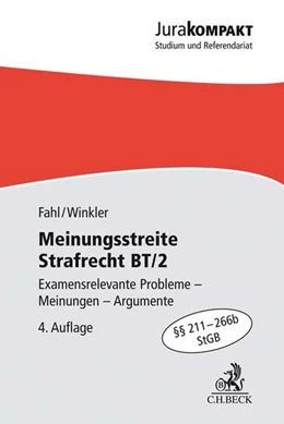 Abbildung von Fahl / Winkler | Meinungsstreite Strafrecht BT/2 | 4. Auflage | 2017 | beck-shop.de
