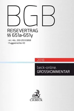 Abbildung von BGB Reisevertrag | 1. Auflage | 2018 | beck-shop.de