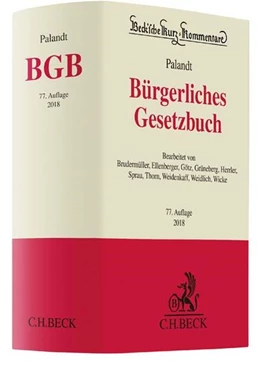 Abbildung von Palandt | Bürgerliches Gesetzbuch: BGB | 77. Auflage | 2018 | Band 7 | beck-shop.de