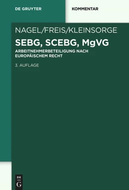Abbildung von Nagel / Freis | SEBG, SCEBG, MgVG | 3. Auflage | 2018 | beck-shop.de