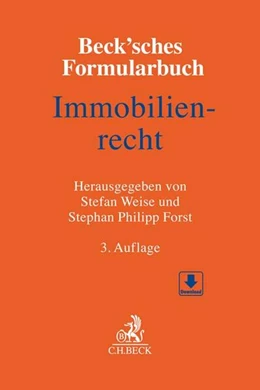 Abbildung von Beck'sches Formularbuch Immobilienrecht | 3. Auflage | 2018 | beck-shop.de