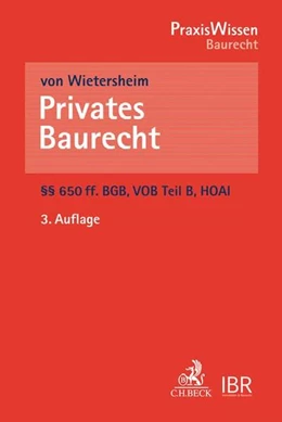 Abbildung von von Wietersheim | Privates Baurecht | 3. Auflage | 2018 | beck-shop.de