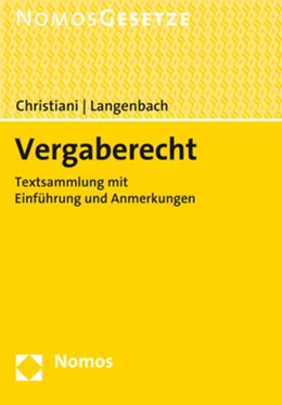 Abbildung von Christiani / Langenbach | Vergaberecht | 1. Auflage | 2017 | beck-shop.de