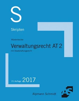 Abbildung von Wüstenbecker | Skript Verwaltungsrecht AT 2 | 15. Auflage | 2017 | beck-shop.de