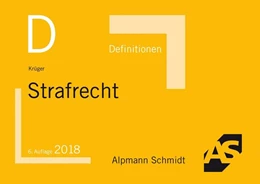 Abbildung von Krüger | Definitionen Strafrecht | 6. Auflage | 2017 | beck-shop.de