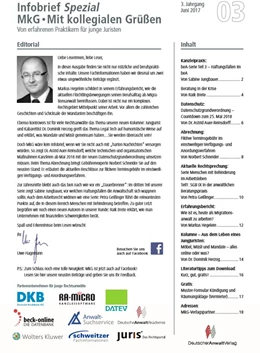 Abbildung von Infobrief <i>Spezial</i> MkG • Ausgabe 03/2017 | 3. Auflage | 2017 | beck-shop.de