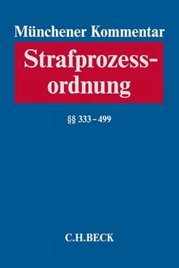 Abbildung von Münchener Kommentar zur Strafprozessordnung: StPO, Band 3/1: §§ 333-499 StPO | 1. Auflage | 2018 | beck-shop.de