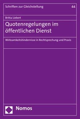 Abbildung von Liebert | Quotenregelungen im öffentlichen Dienst | 1. Auflage | 2017 | beck-shop.de