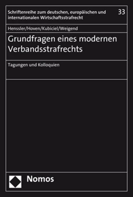 Abbildung von Henssler / Hoven | Grundfragen eines modernen Verbandsstrafrechts | 1. Auflage | 2017 | beck-shop.de
