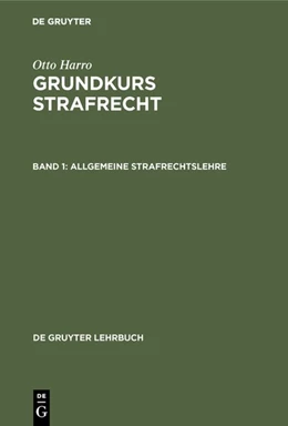 Abbildung von Harro | Allgemeine Strafrechtslehre | 3. Auflage | 1988 | beck-shop.de