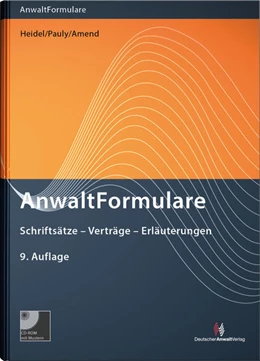 Abbildung von Heidel / Pauly | AnwaltFormulare | 9. Auflage | 2018 | beck-shop.de