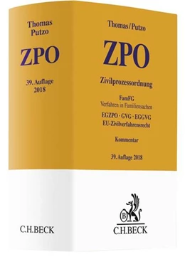 Abbildung von Thomas / Putzo | Zivilprozessordnung: ZPO | 39. Auflage | 2018 | beck-shop.de