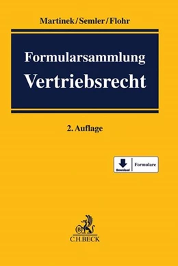 Abbildung von Martinek / Semler | Formularsammlung Vertriebsrecht | 2. Auflage | 2021 | beck-shop.de