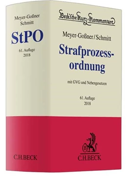 Abbildung von Meyer-Goßner / Schmitt | Strafprozessordnung: StPO | 61. Auflage | 2018 | Band 6 | beck-shop.de