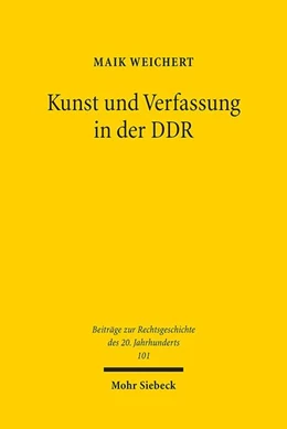 Abbildung von Weichert | Kunst und Verfassung in der DDR | 1. Auflage | 2019 | 101 | beck-shop.de