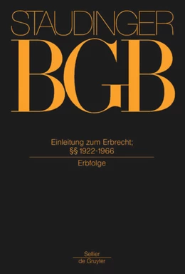 Abbildung von von Staudinger | J. von Staudingers Kommentar zum Bürgerlichen Gesetzbuch: Staudinger BGB - Buch 5: Erbrecht
 | 1. Auflage | 2008 | beck-shop.de