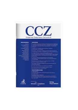 Abbildung von CCZ • Corporate Compliance Zeitschrift | 11. Auflage | 2018 | beck-shop.de