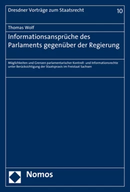 Abbildung von Wolf | Informationsansprüche des Parlaments gegenüber der Regierung | 1. Auflage | 2017 | 10 | beck-shop.de