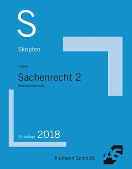 Abbildung von Lüdde | Skript Sachenrecht 2 | 19. Auflage | 2018 | beck-shop.de