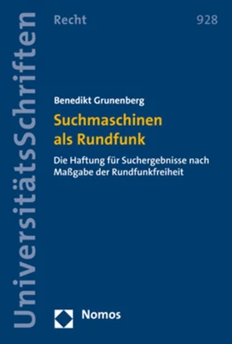 Abbildung von Grunenberg | Suchmaschinen als Rundfunk | 1. Auflage | 2017 | beck-shop.de