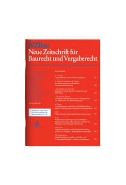 Abbildung von NZBau • Neue Zeitschrift für Baurecht und Vergaberecht | 19. Auflage | 2018 | beck-shop.de