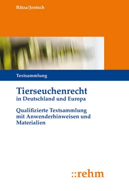 Abbildung von Bätza / Jentsch | Tierseuchenrecht in Deutschland und Europa - ohne Aktualisierungsservice | 1. Auflage | 2018 | beck-shop.de