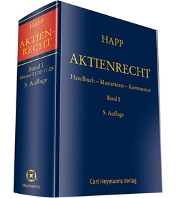 Abbildung von Happ / Groß | Aktienrecht Band I | 5. Auflage | 2018 | beck-shop.de