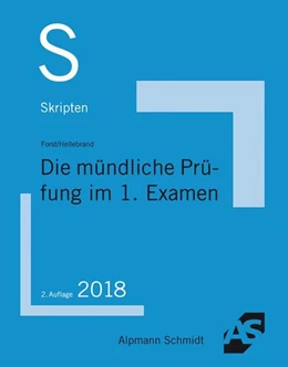 Abbildung von Forst / Hellebrand | Skript Die mündliche Prüfung im 1. Examen | 2. Auflage | 2018 | beck-shop.de