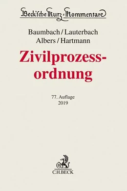 Abbildung von Baumbach / Lauterbach | Zivilprozessordnung: ZPO | 77. Auflage | 2019 | Band 1 | beck-shop.de